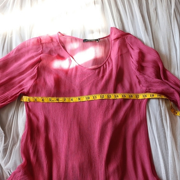 Anthropologie by MAGALI PASCAL Inez Midi Dress,Pink Medium,relaxed fit lace trim - Picture 10 of 12